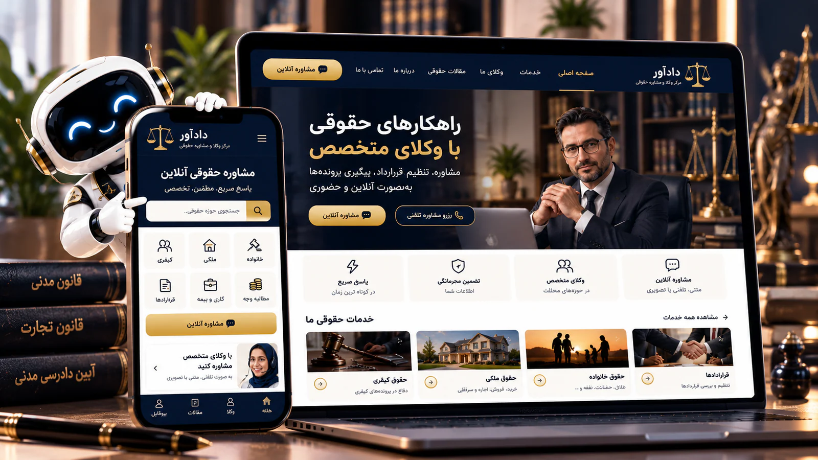 طراحی سایت وکالت